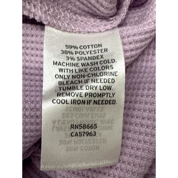 BP. Long Sleeve Soft Ribbed Deep V Neck Slim fit Thermal Top Purple W Small NWT - Picture 9 of 9